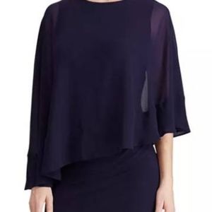 Capelet Dress Med Mdnght